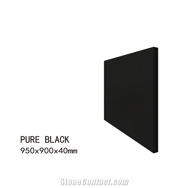 Pure Black Quartz Bar Top