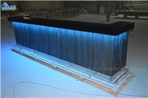 Quartz Stone Countertop Led Lighted Bar Counter