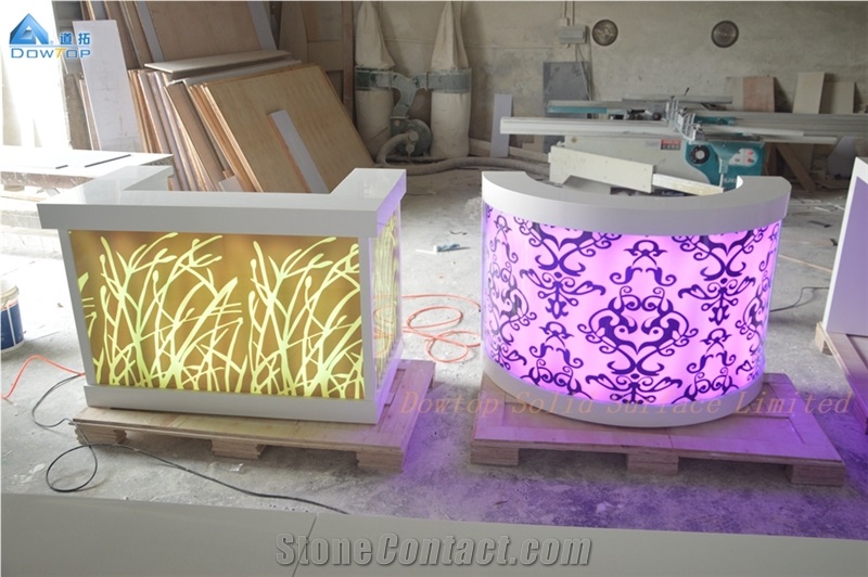 Small Illuminated Modern Led Cocktail Bar Table