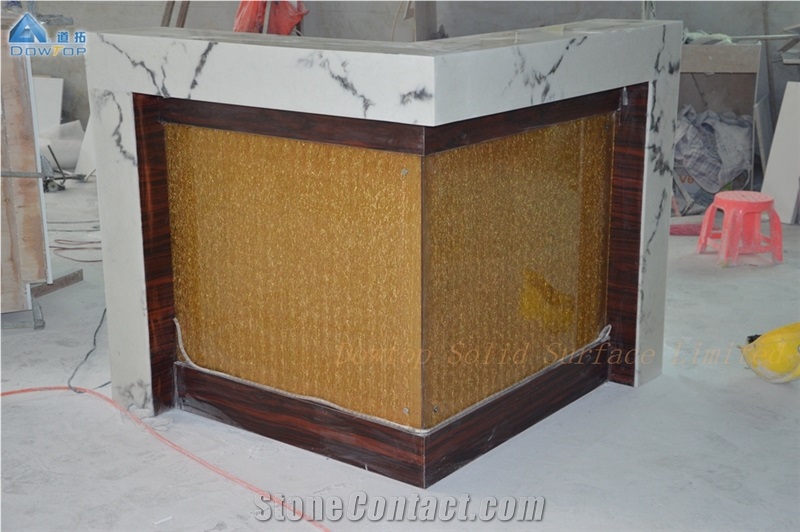 Solid Surface Artificial Marble Led Home Bar Counter
