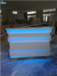 Solid Surface Small Reception Counter Desk