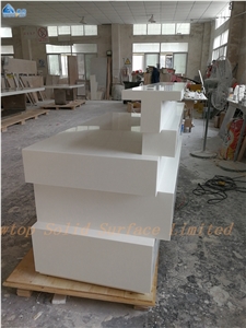 Solid Surface Small Reception Counter Desk