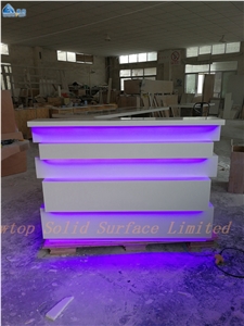 Solid Surface Spa Reception Desk with Led