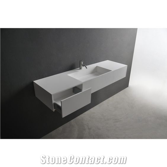 Solid Surface White Bathroom Basins