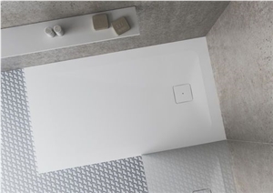 Solid Surface White Shower Tray