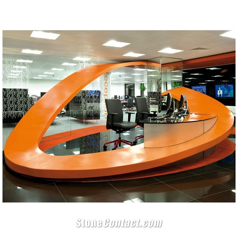 Special Shape Round Curved Reception Desk
