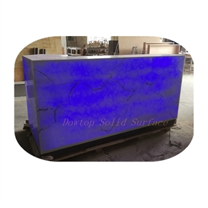 Translucent Marble Illuminated Led Bar Counter