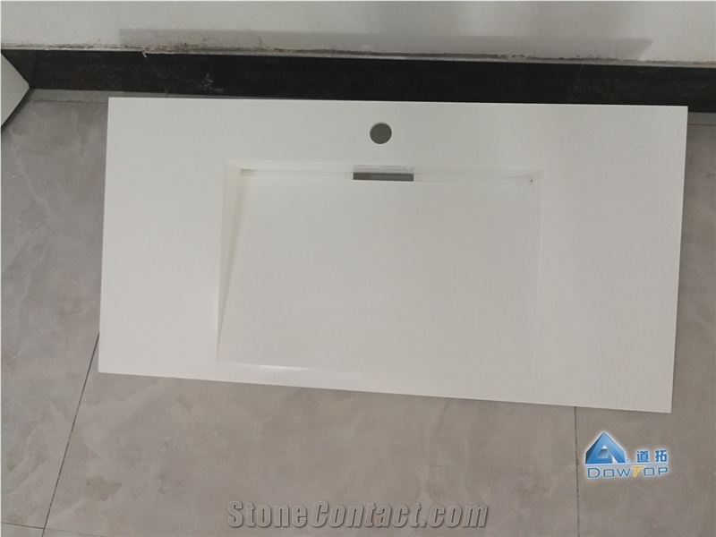 White Acrylic Solid Surface Sink