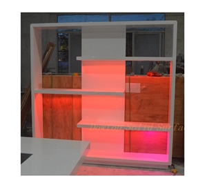 White Exhibition Office Led Display Rack