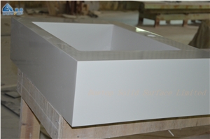 White Glossy Solid Surface Wash Basins