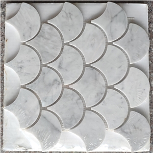 Bianco Carrara White Marble Hexagon Marble Mosaic