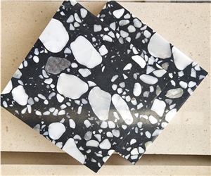 Cheap Black Large Particle Marble Chips Terrazzo