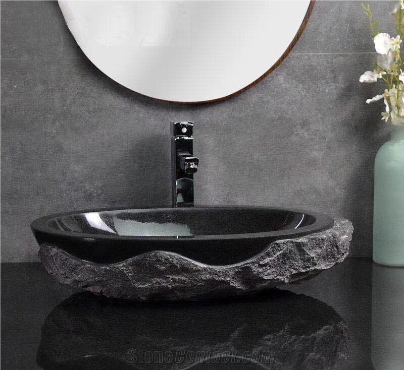 Luxury Handmade Oval Shaped Marble Bathroom Basin
