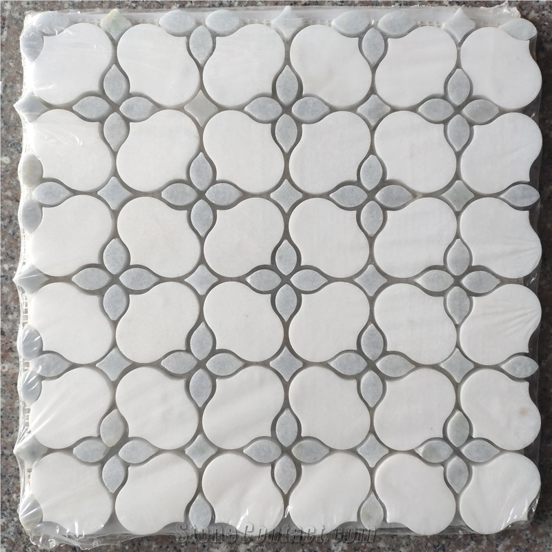 Modern Stone Wall Floor Hexagon Marble Mosaic