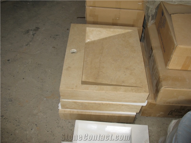 Natural Marble Pedestal Sink from China