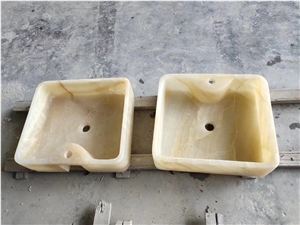 Natural Marble Pedestal Sink from China