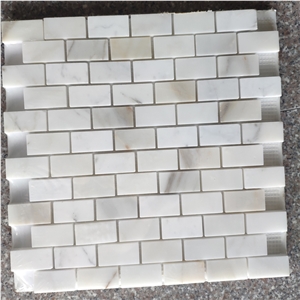 Square Shaped Natural Travertine Strips Mosaic
