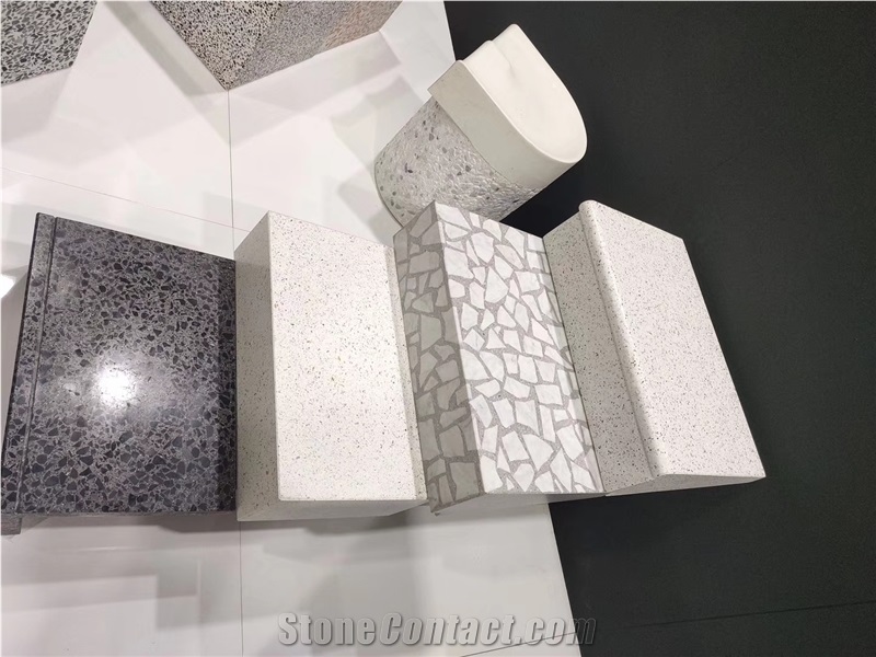 White Cheap Cement Terrazzo Flooring Tiles