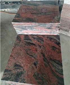 Cheap India Multicolor Red Granite Tiles