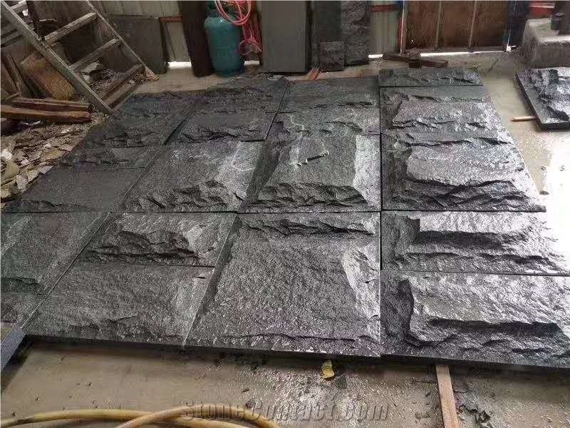 China Absolute Black Basalt G684 Mushroom Stones