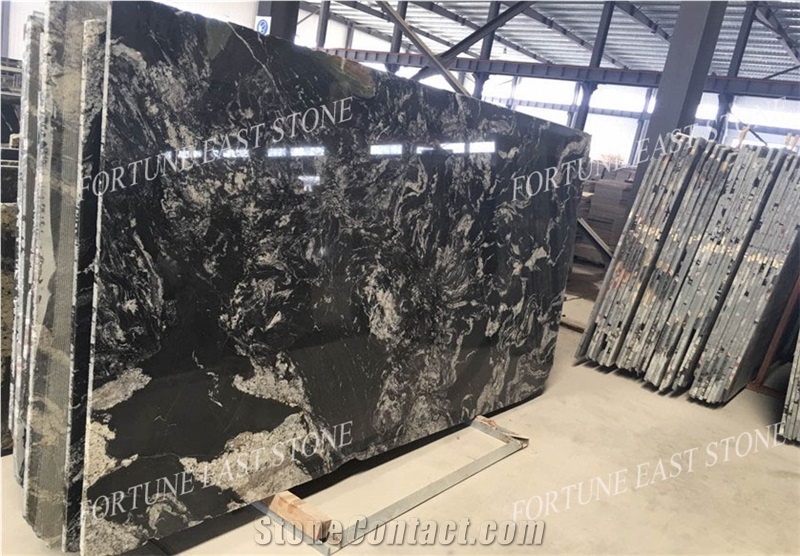 China Black Granite Wall Cladding Slabs