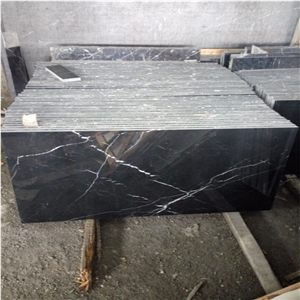 China Black Nero Marquina Marble Tiles