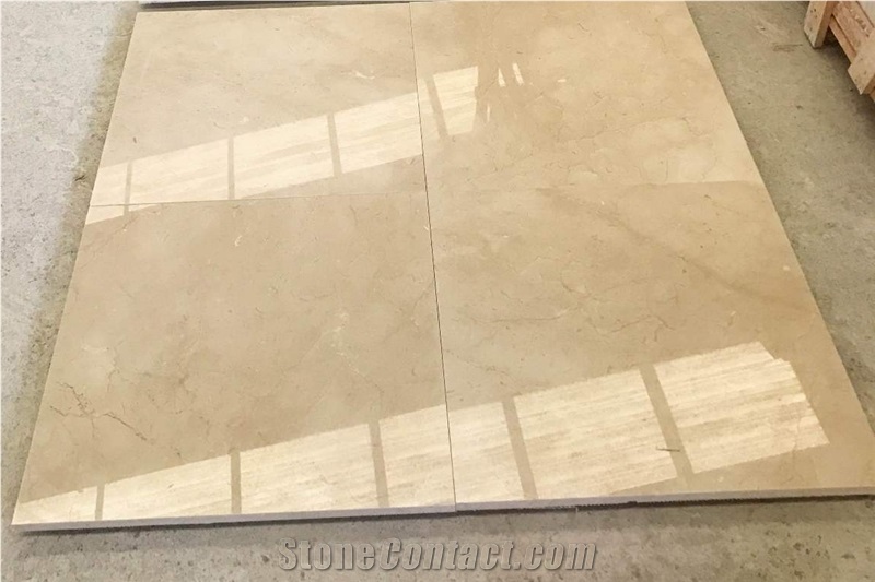 China New Crema Marfil Beige Marble Paving Tiles