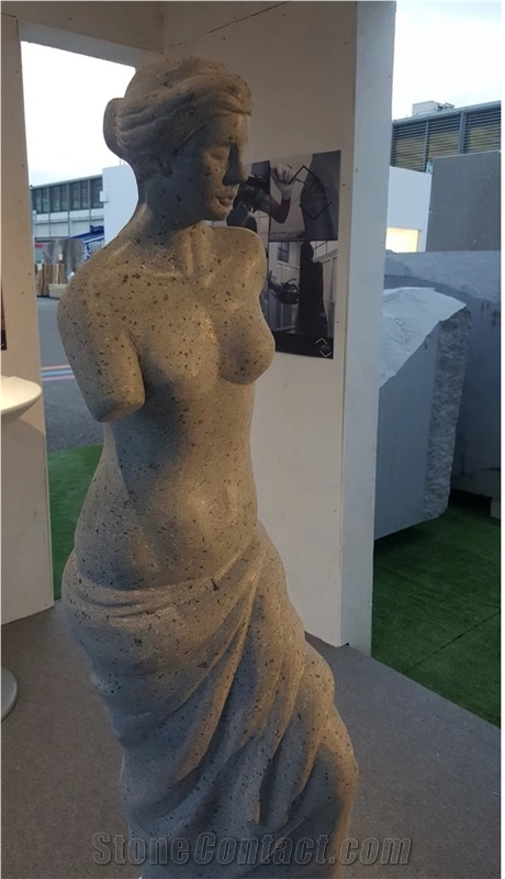 Venere Di Milo Statue in Basalt Pietra Lavica
