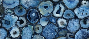 Blue Agate Semiprecious Stone, Gemstone Slabs