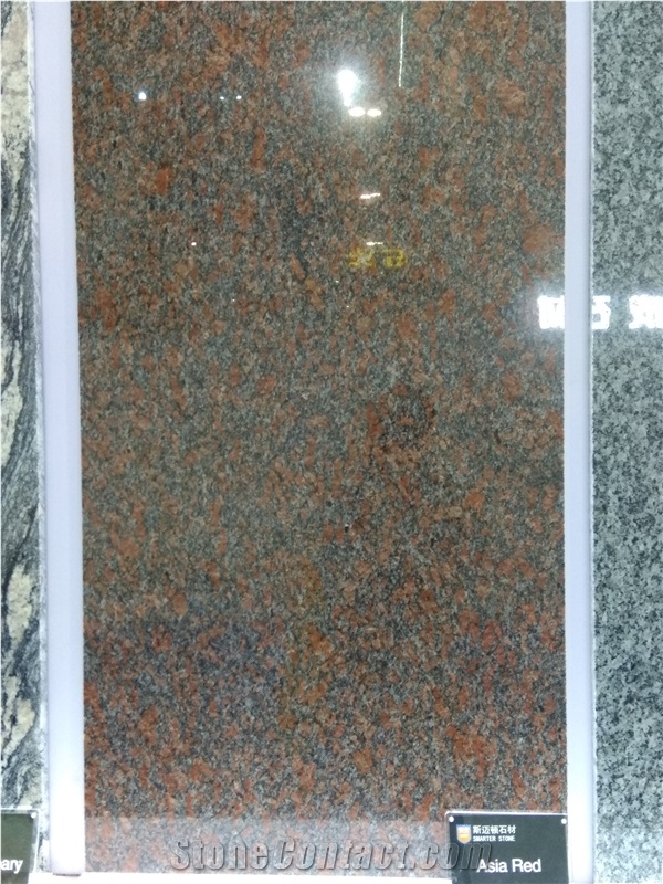 Asia Red Granite Tiles, Slabs Cut to Size