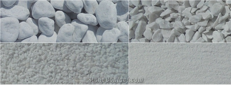 Carrara White Marble Pebbles