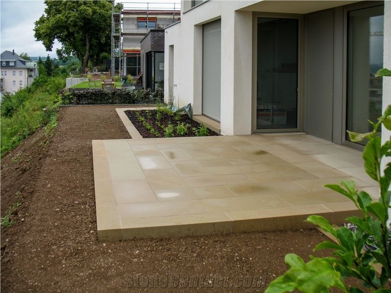 Terrace Floor Slabs from Udelfanger Sandstone