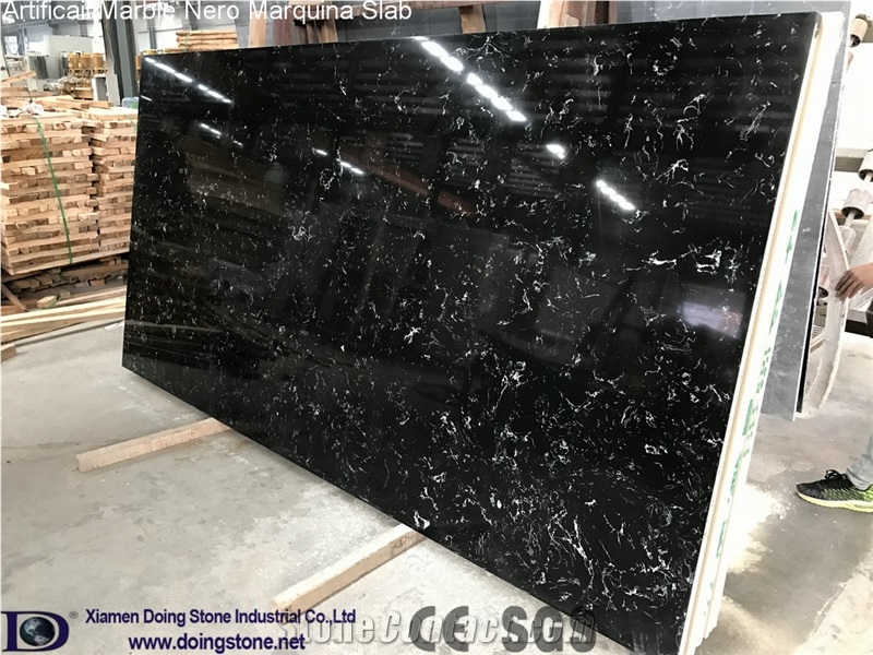 Artificial Marble Nero Marquina Slabs