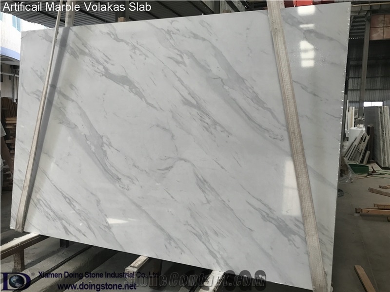 Artificial Marble Volakas Slab from Doingstone