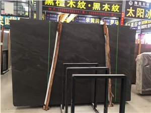 Absolute Black Wood Marble for Floor Tile