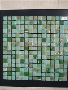 Beautiful Green Glass Mosaic Tile