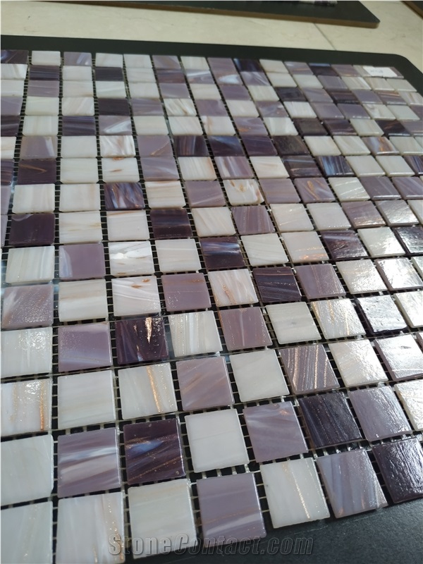 Beautiful Purple Glass Mosaic Tile