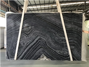 Black Wood Marble for Wall Tile