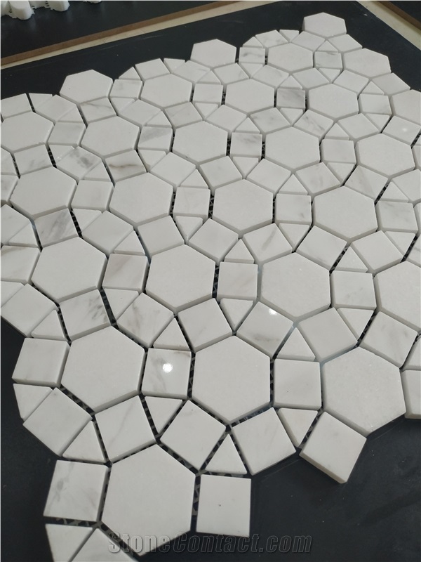 Carrara White Marble Pattern Mosaic
