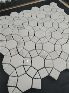 Carrara White Marble Pattern Mosaic