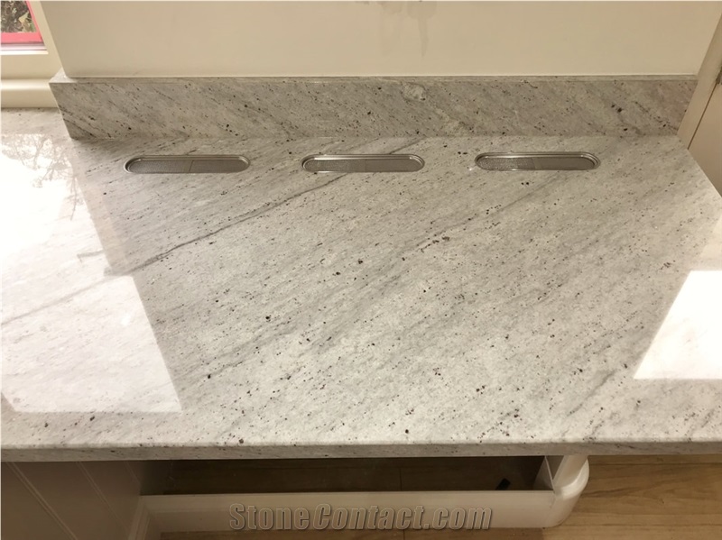 Thunder River White Granite Kitchen Countertops
