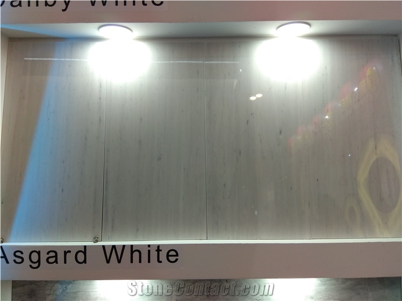 Asgard White Marble Tiles, Slabs Cut to Size