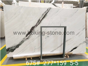 China Panda White Marble Slabs Bookmatch Pattern