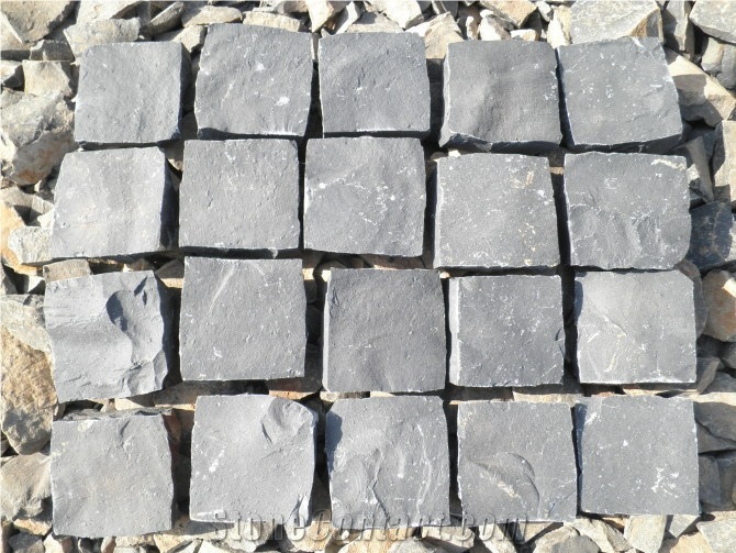 Black Cobble Stone for Landscaping and Pavement