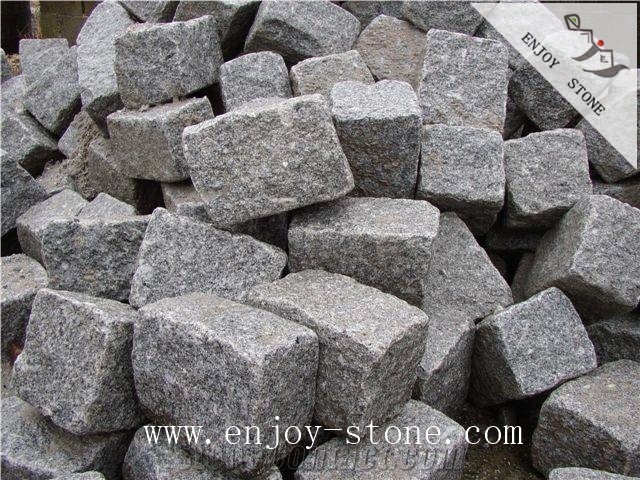 G654 Granite,Sesame Grey,Cobble Stone,Road Paver