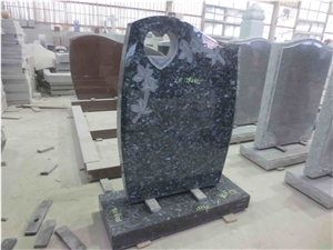 Blue Pearl Granite Gravestone Upright Headstone 06