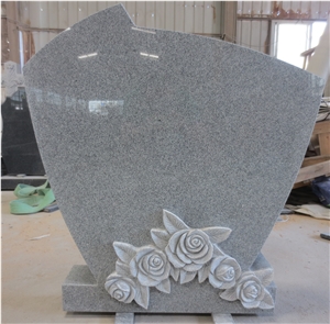 Grey Granite G633 Grave Upright Headstones 12