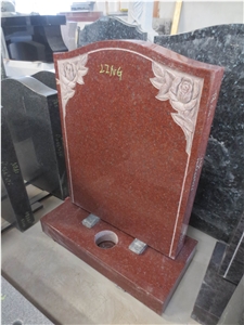 Imperial Red Granite Monument Upright Headstone 06