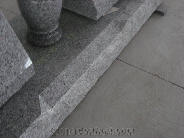 Light Grey Granite Gravestone Slants Headstones 03