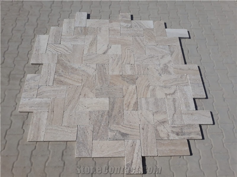Valencia Travertine, Silver Grey-Beige Travertine Tiles